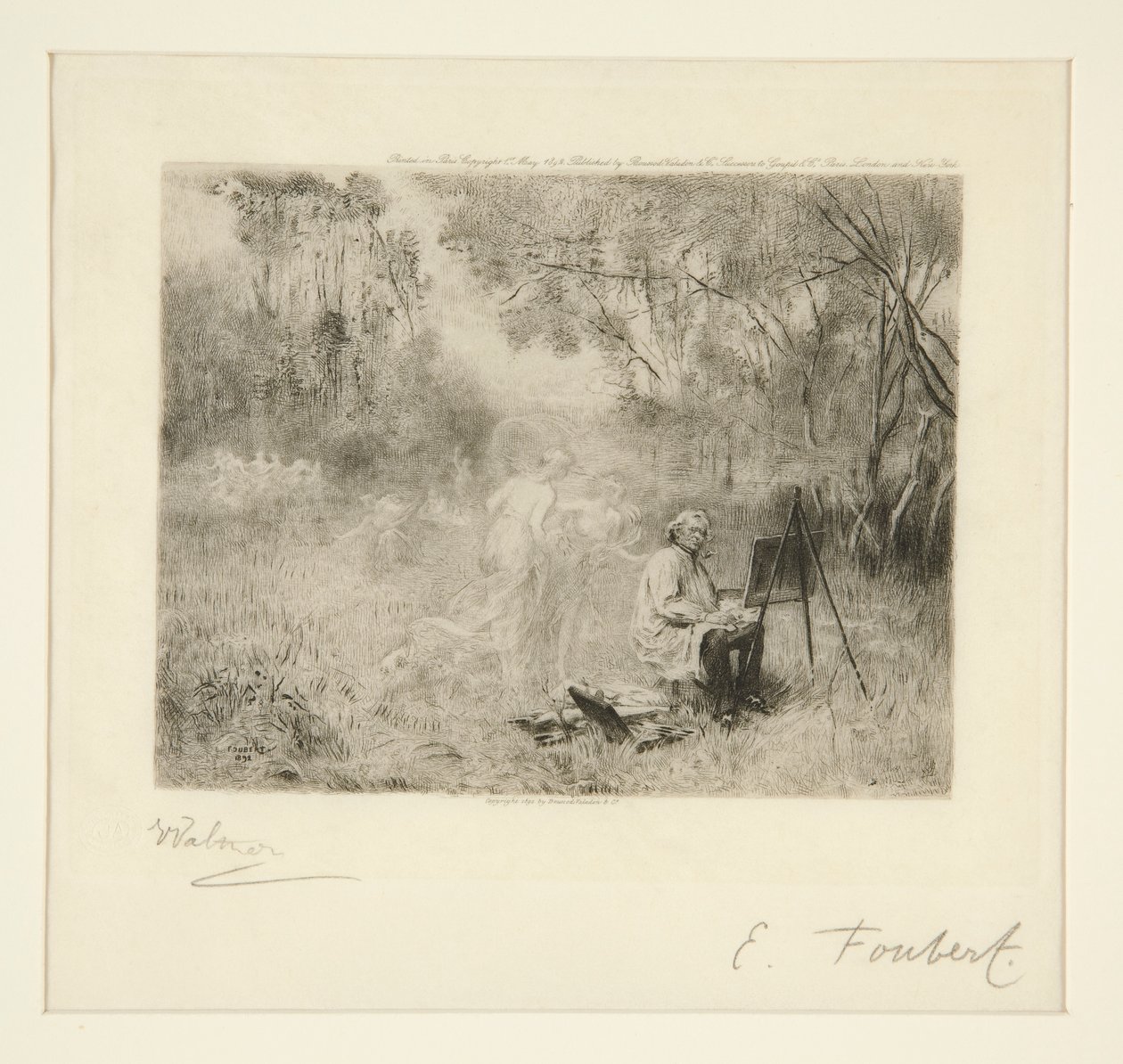 Corot dipingendo: Dopo Foubert da Charles Albert Waltner