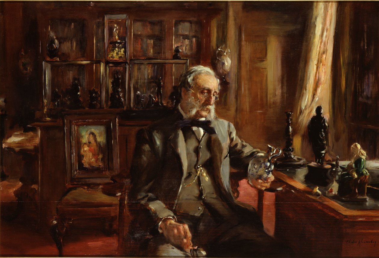 Il collezionista a casa, fine XIX secolo da Charles Alexander