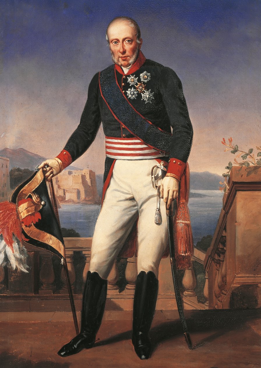 Ritratto di Francesco I delle Due Sicilie, di Charles-Alexandre Debacq da Charles Alexandre Debacq