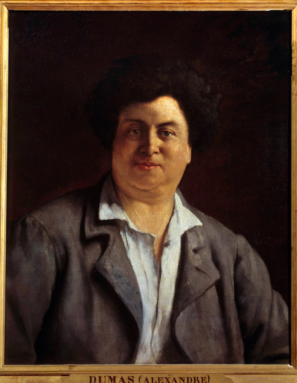 Ritratto dello scrittore Alexandre Dumas padre da Charles Alphonse Paul Bellay