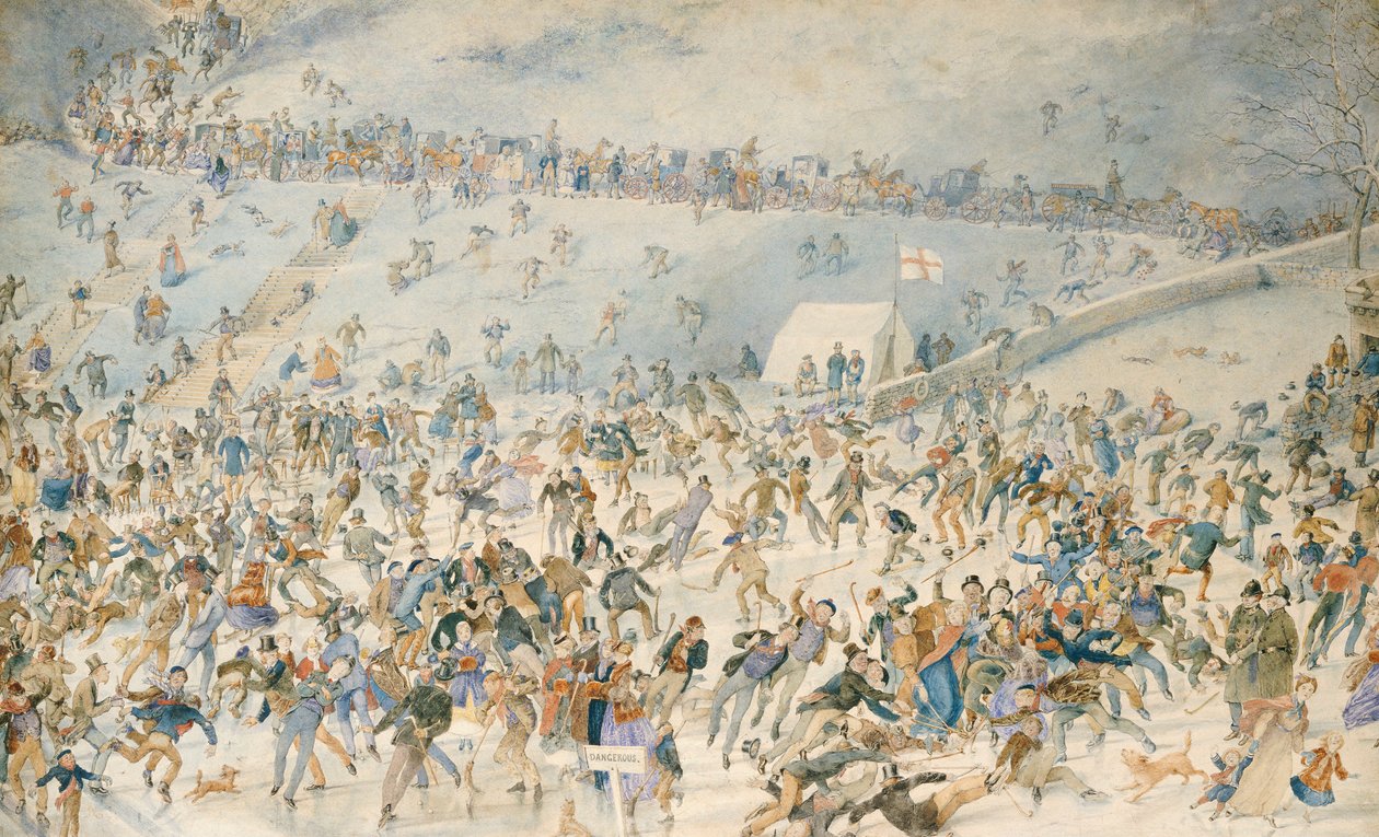 Figure che pattinano sul ghiaccio da Charles Altamont Doyle