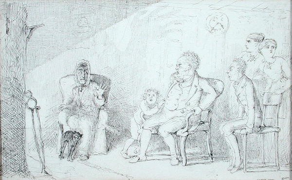 Storia di fantasmi (penna e inchiostro su carta) da Charles Altamont Doyle
