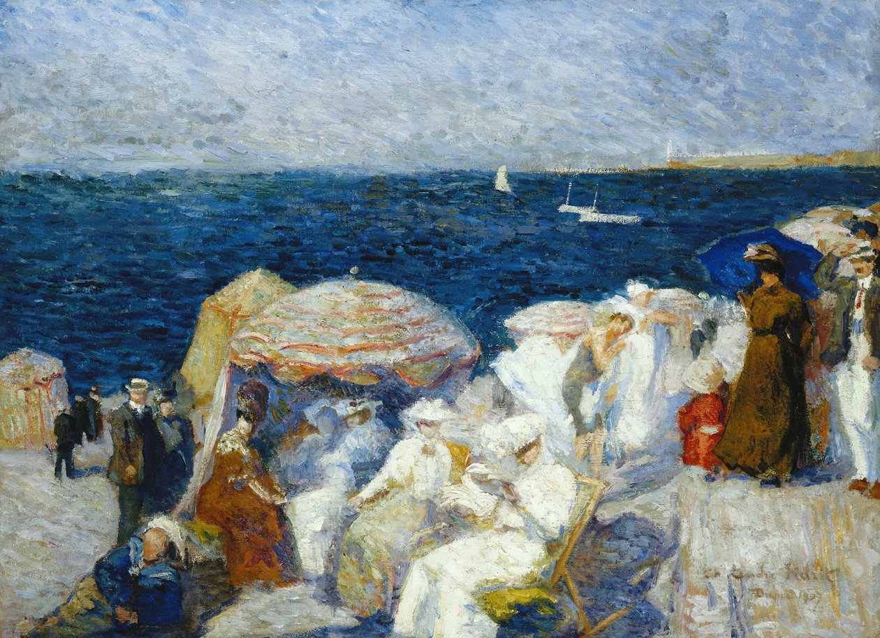 Sulla spiaggia, Dieppe da Charles Andre Fridit