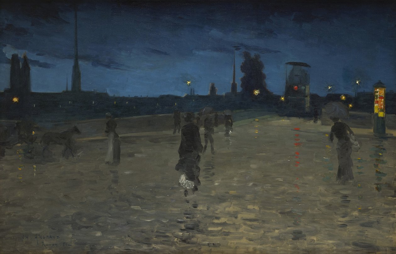 Le Pont de Pierre, Rouen da Charles Angrand