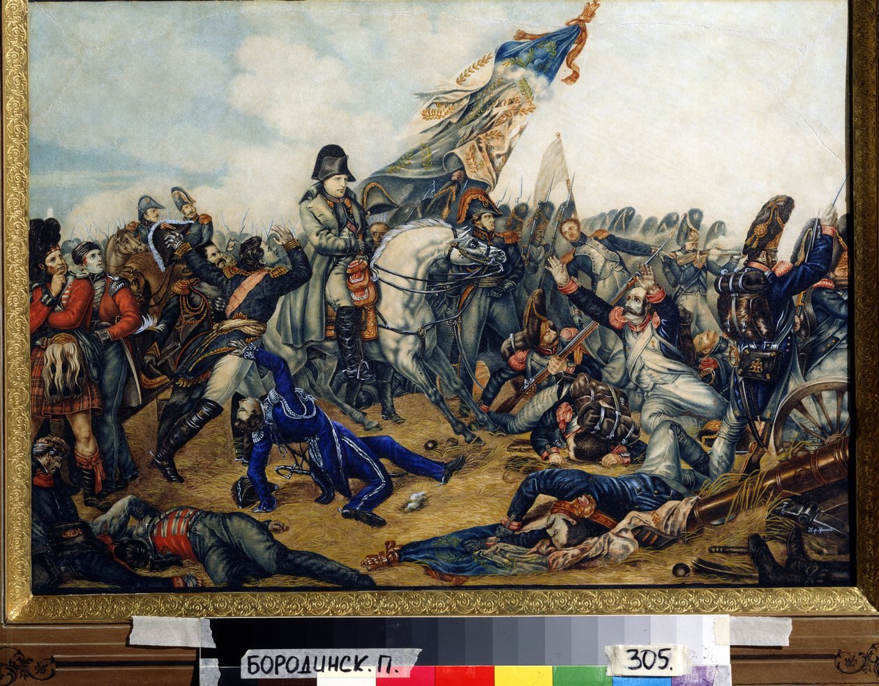 Napoleone I alla battaglia di Waterloo da Charles Auguste Steuben