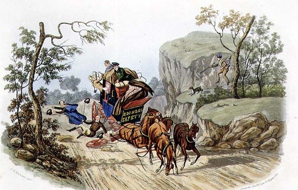 "Gli incidenti capitano anche alle carrozze meglio attrezzate!", inciso da R.G. Reeve, pub. da Thomas McLean da Charles B. (after) Newhouse