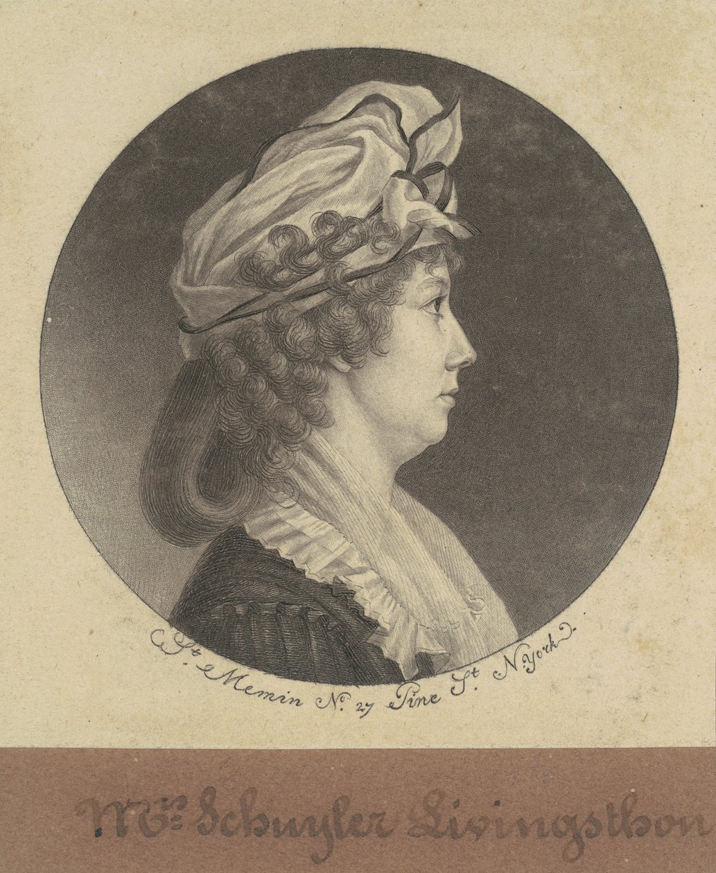 Eliza Barclay Livingston da Charles B. J. Févret de Saint Mémin