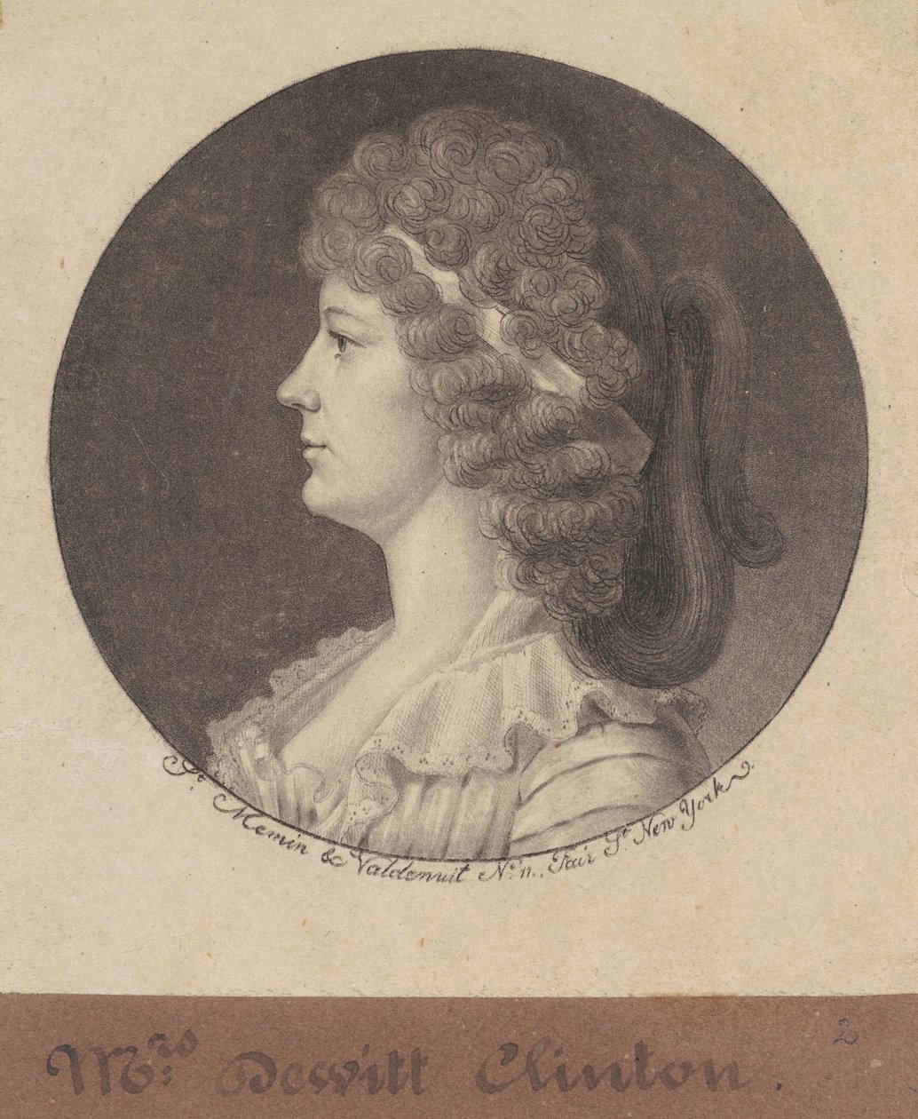 Maria Franklin Clinton da Charles B. J. Févret de Saint Mémin