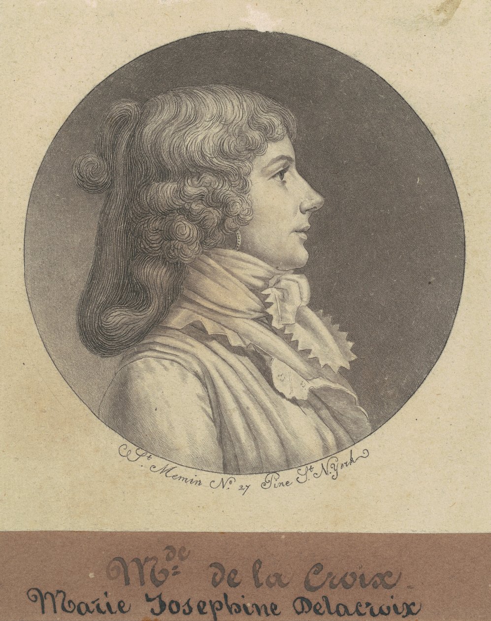 Marie Josephine Delacroix da Charles B. J. Févret de Saint Mémin