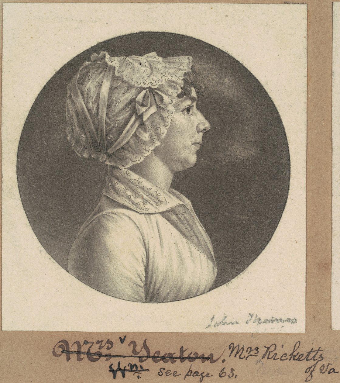 Mary Barr Ricketts da Charles B. J. Févret de Saint Mémin