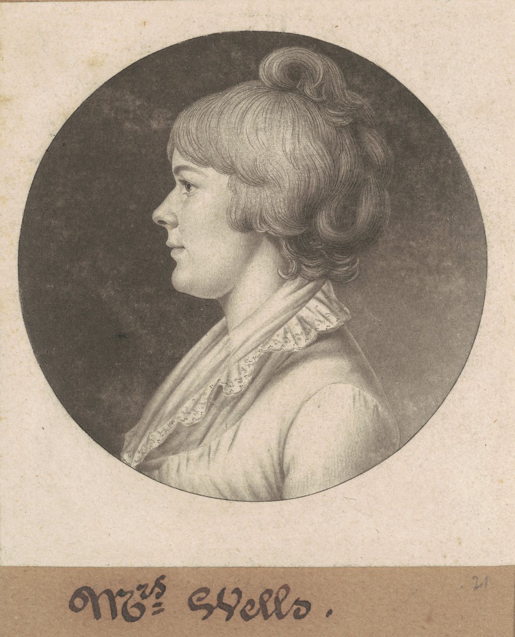 Mary Wright Sonntag Wells da Charles B. J. Févret de Saint Mémin