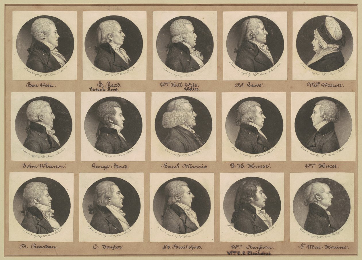 Collezione di ritratti di Saint-Mémin, Gruppo 11 da Charles B. J. Févret de Saint Mémin