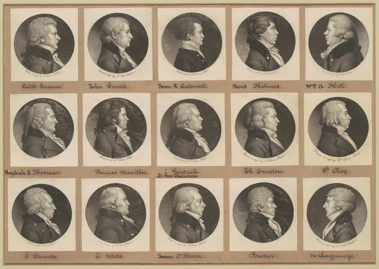 Collezione di Ritratti di Saint-Mémin, Gruppo 13 da Charles B. J. Févret de Saint Mémin
