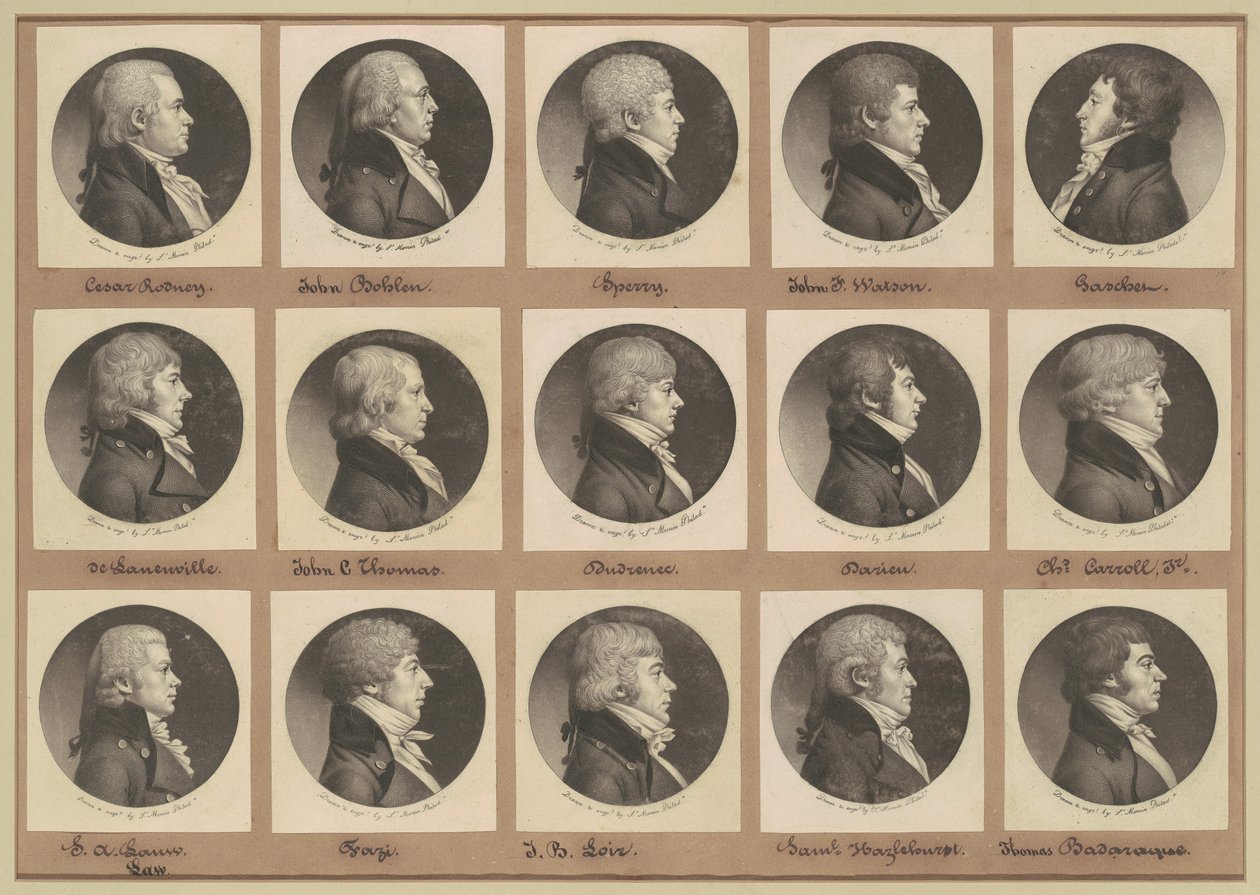 Collezione di ritratti di Saint-Mémin, Gruppo 14 da Charles B. J. Févret de Saint Mémin