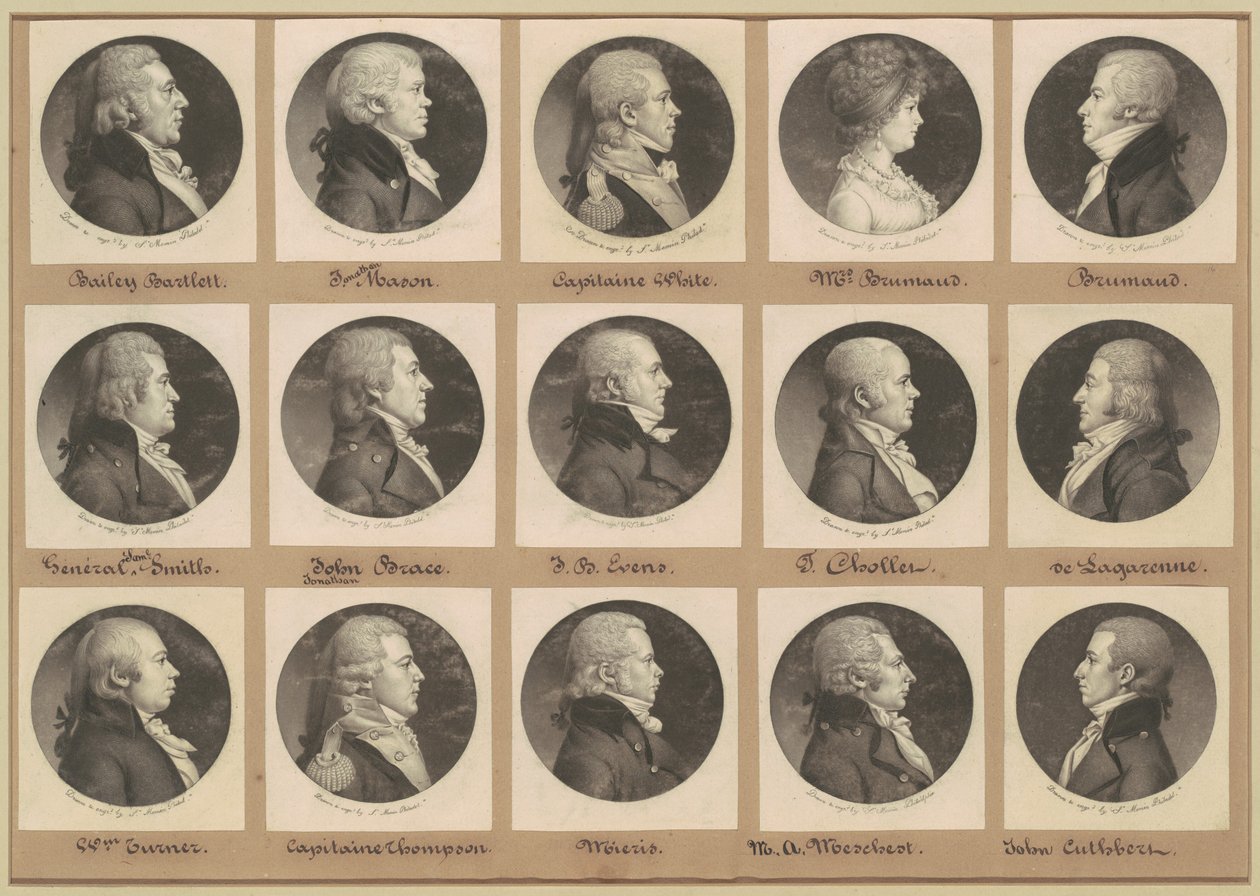 Collezione di ritratti di Saint-Mémin, Gruppo 16 da Charles B. J. Févret de Saint Mémin