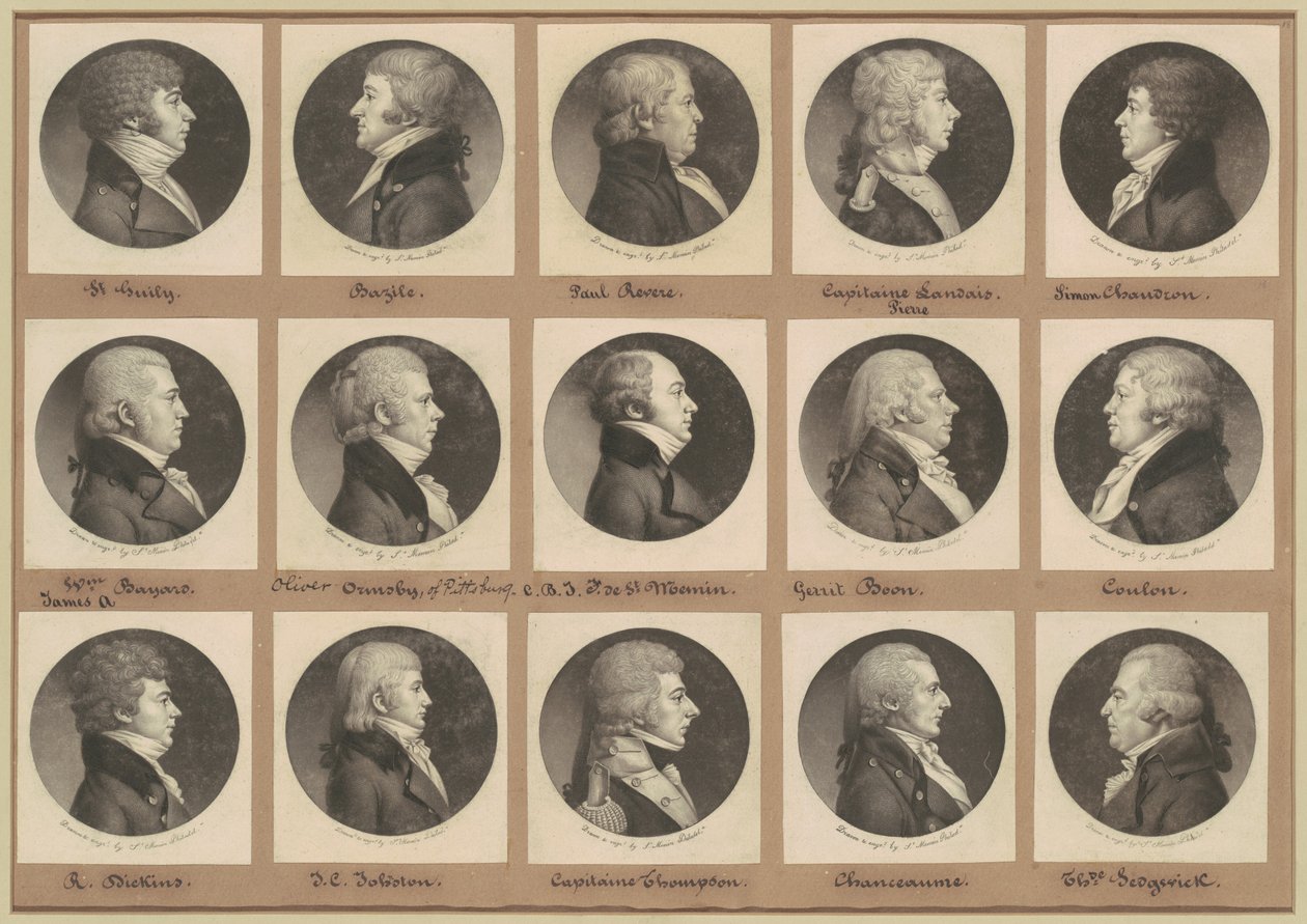 Collezione di ritratti di Saint-Mémin, Gruppo 18 da Charles B. J. Févret de Saint Mémin