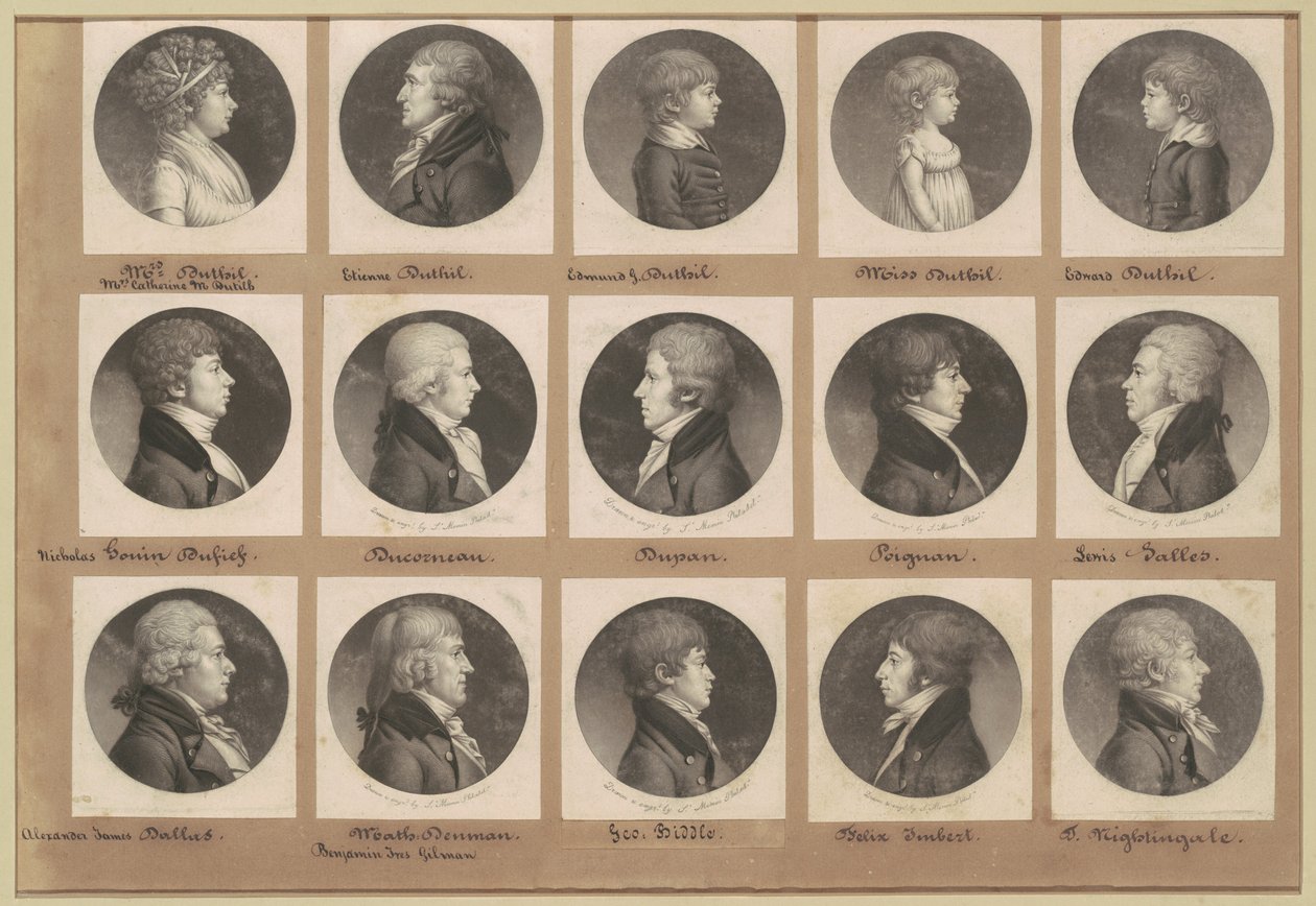 Collezione di ritratti di Saint-Mémin, Gruppo 19 da Charles B. J. Févret de Saint Mémin