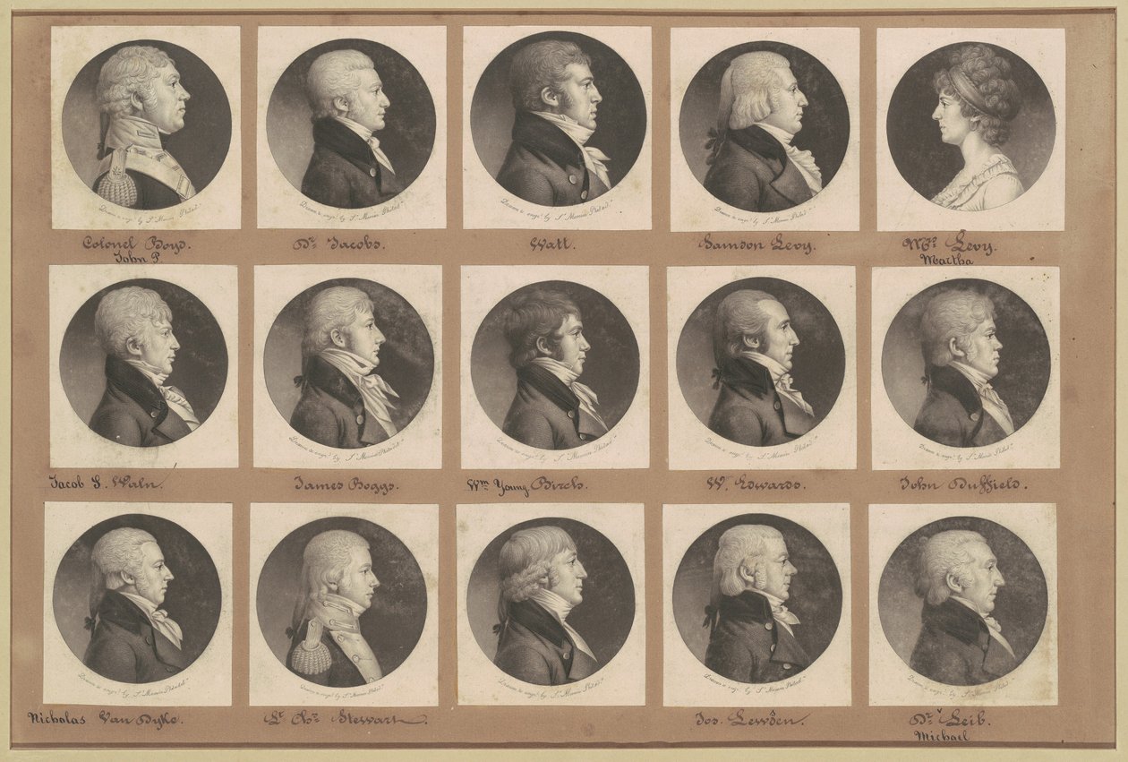 Collezione di ritratti di Saint-Mémin, Gruppo 23 da Charles B. J. Févret de Saint Mémin