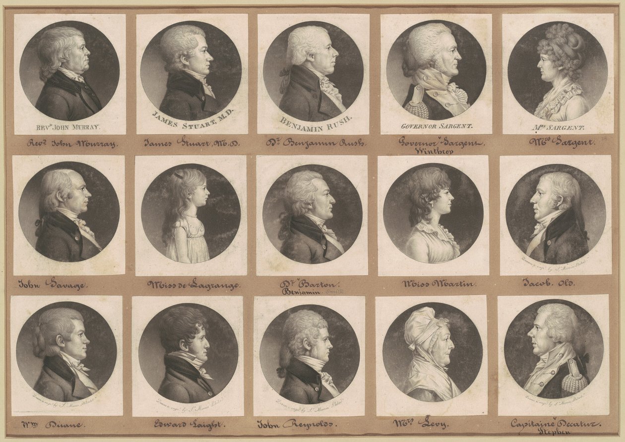 Collezione di ritratti di Saint-Mémin, Gruppo 24 da Charles B. J. Févret de Saint Mémin
