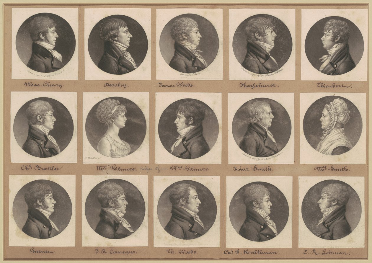 Collezione di ritratti Saint-Mémin, Gruppo 25 da Charles B. J. Févret de Saint Mémin