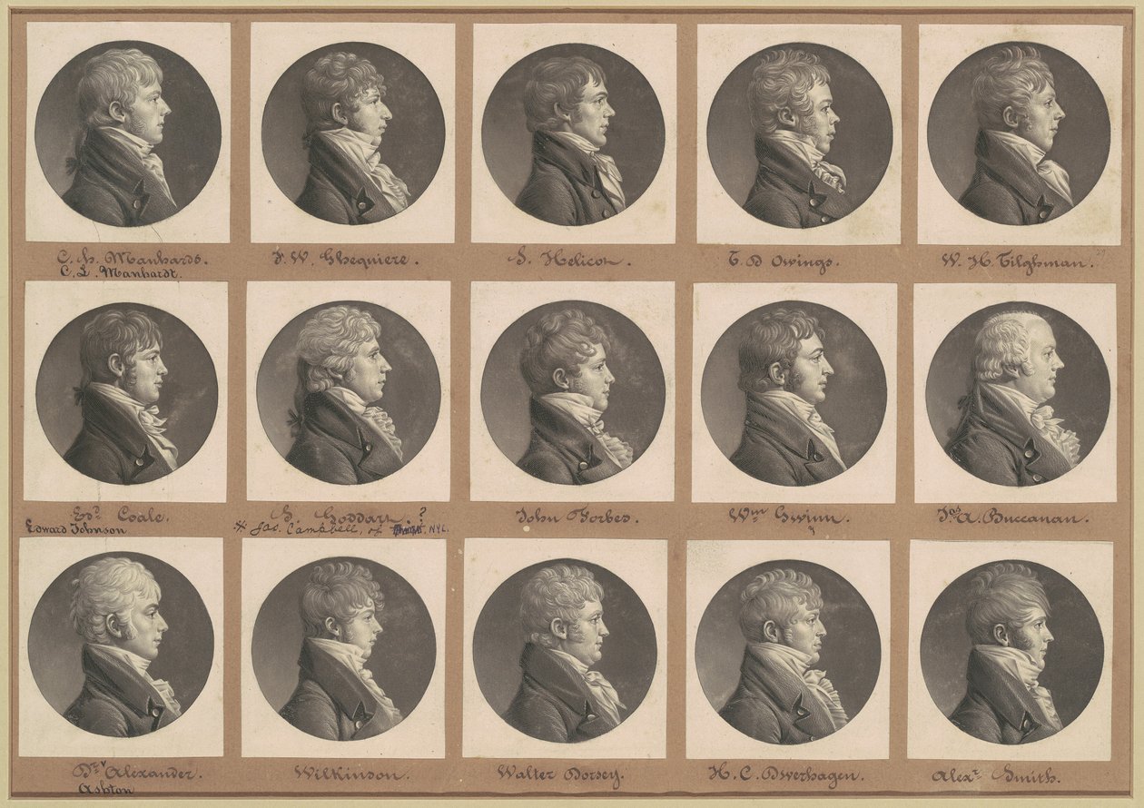 Collezione di ritratti di Saint-Mémin, Gruppo 29 da Charles B. J. Févret de Saint Mémin