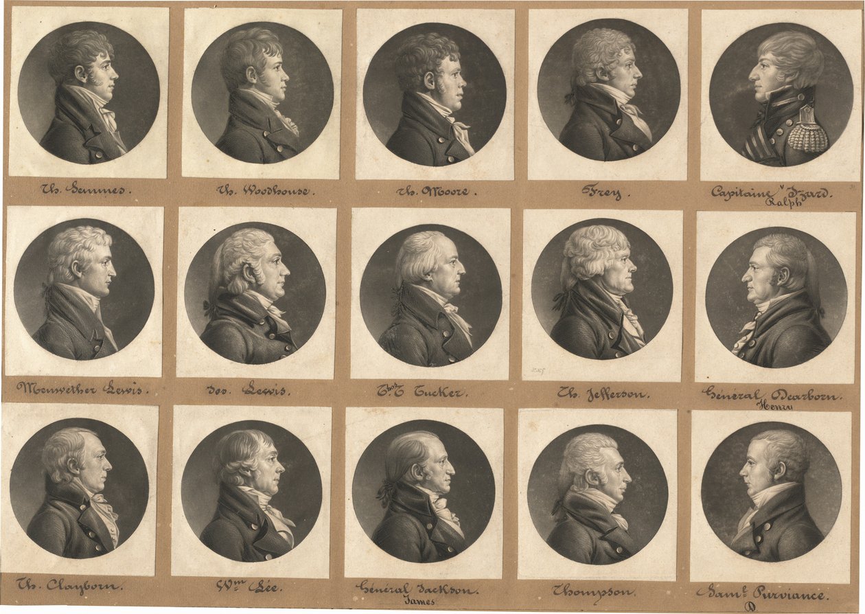 Collezione di ritratti di Saint-Mémin, Gruppo 31 da Charles B. J. Févret de Saint Mémin