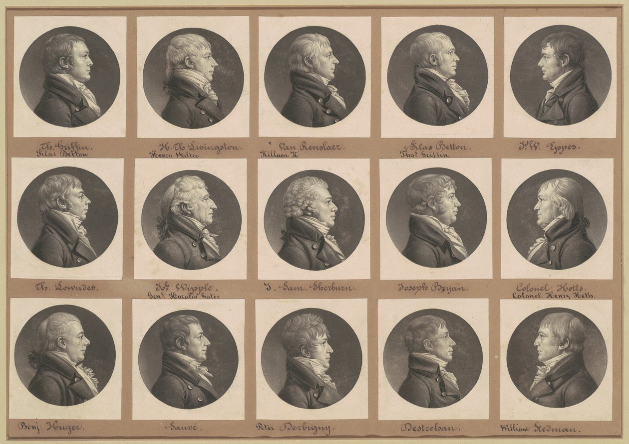 Collezione di ritratti di Saint-Mémin, Gruppo 32 da Charles B. J. Févret de Saint Mémin