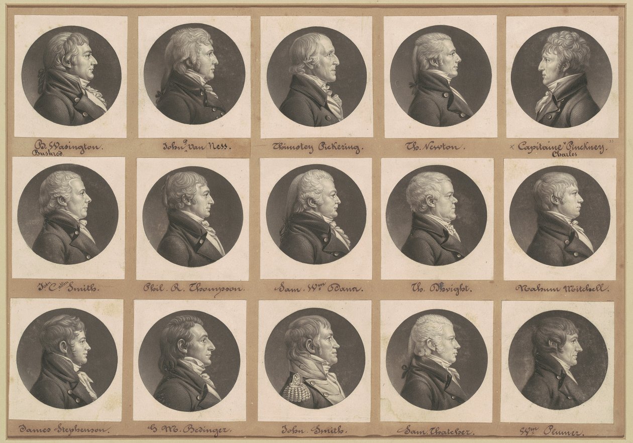 Collezione di ritratti di Saint-Mémin, Gruppo 33 da Charles B. J. Févret de Saint Mémin