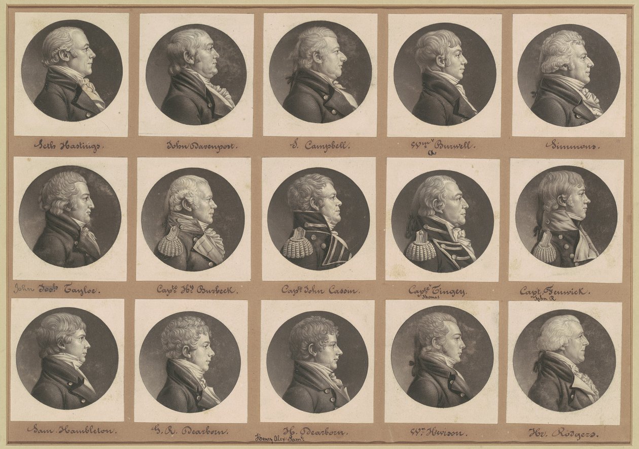 Collezione di ritratti di Saint-Mémin, Gruppo 34 da Charles B. J. Févret de Saint Mémin