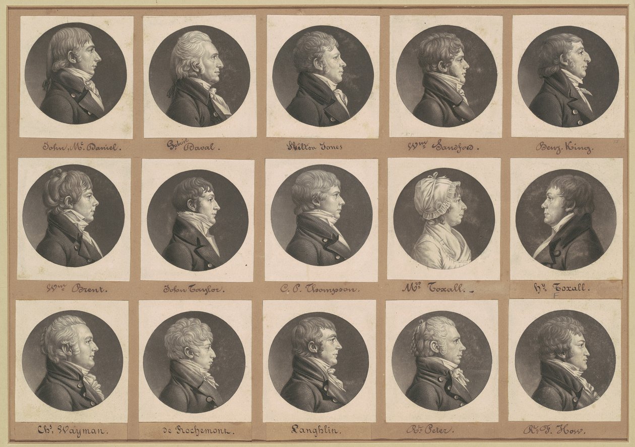 Collezione di ritratti di Saint-Mémin, Gruppo 35 da Charles B. J. Févret de Saint Mémin
