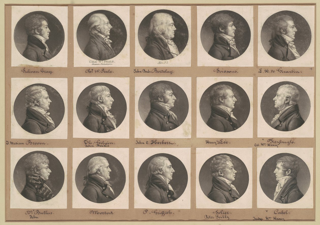 Collezione di ritratti di Saint-Mémin, Gruppo 37 da Charles B. J. Févret de Saint Mémin