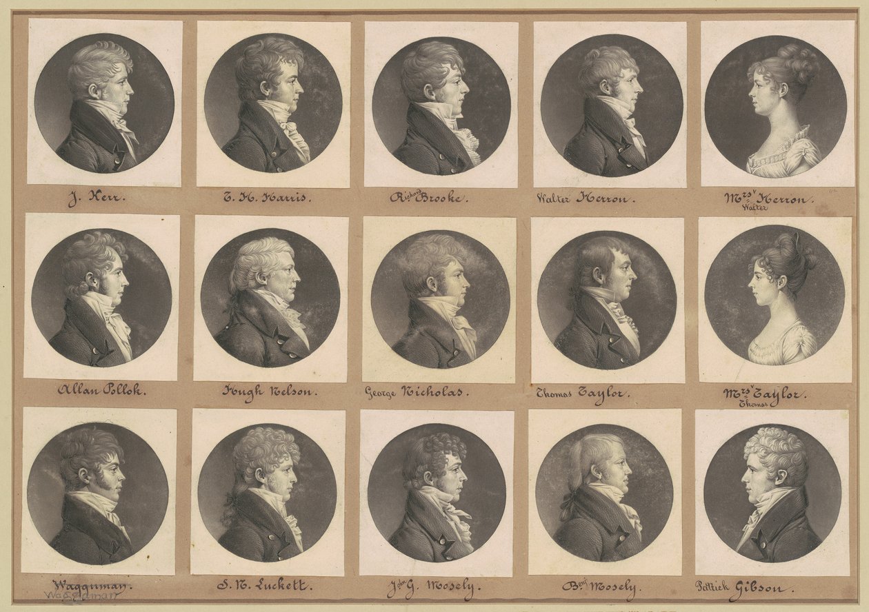 Collezione di ritratti di Saint-Mémin, Gruppo 42 da Charles B. J. Févret de Saint Mémin