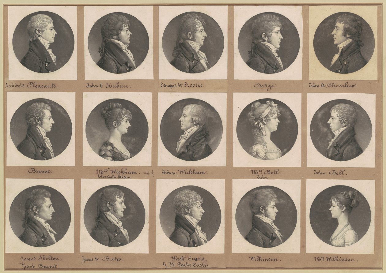Collezione di ritratti di Saint-Mémin, Gruppo 43 da Charles B. J. Févret de Saint Mémin