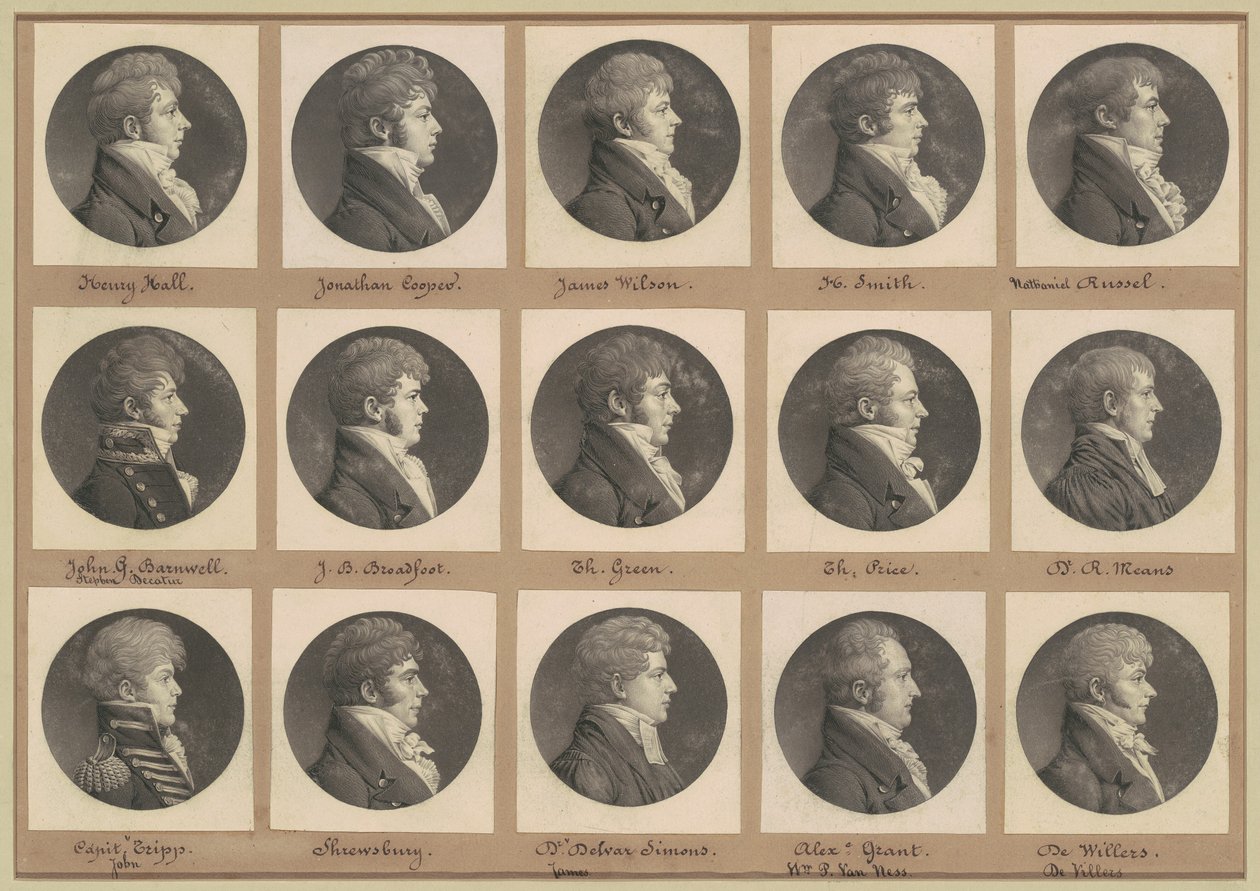 Collezione di ritratti di Saint-Mémin, Gruppo 46 da Charles B. J. Févret de Saint Mémin