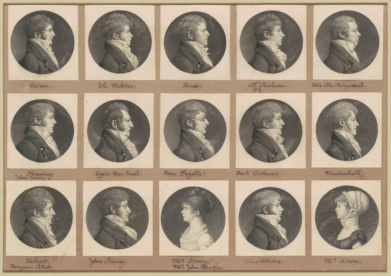 Collezione di ritratti di Saint-Mémin, Gruppo 47 da Charles B. J. Févret de Saint Mémin