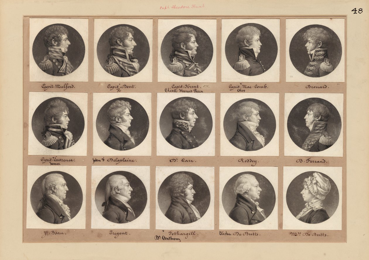 Collezione di ritratti di Saint-Mémin, Gruppo 48 da Charles B. J. Févret de Saint Mémin