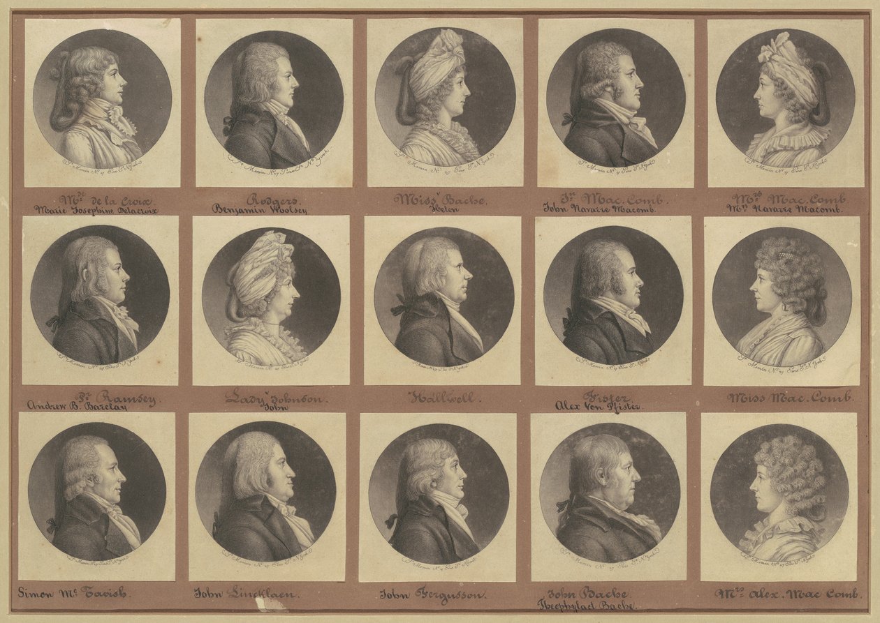 Collezione di Ritratti di Saint-Mémin, Gruppo 4 da Charles B. J. Févret de Saint Mémin