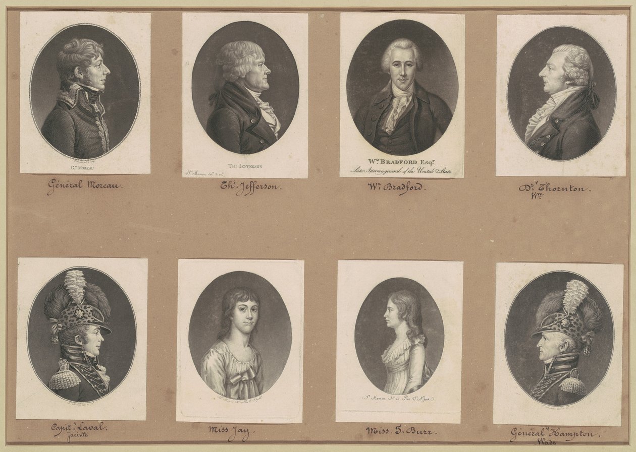 Collezione di ritratti di Saint-Mémin, Gruppo 51 da Charles B. J. Févret de Saint Mémin