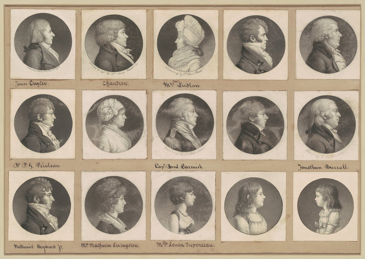 Collezione di ritratti di Saint-Mémin, Gruppo 52 da Charles B. J. Févret de Saint Mémin