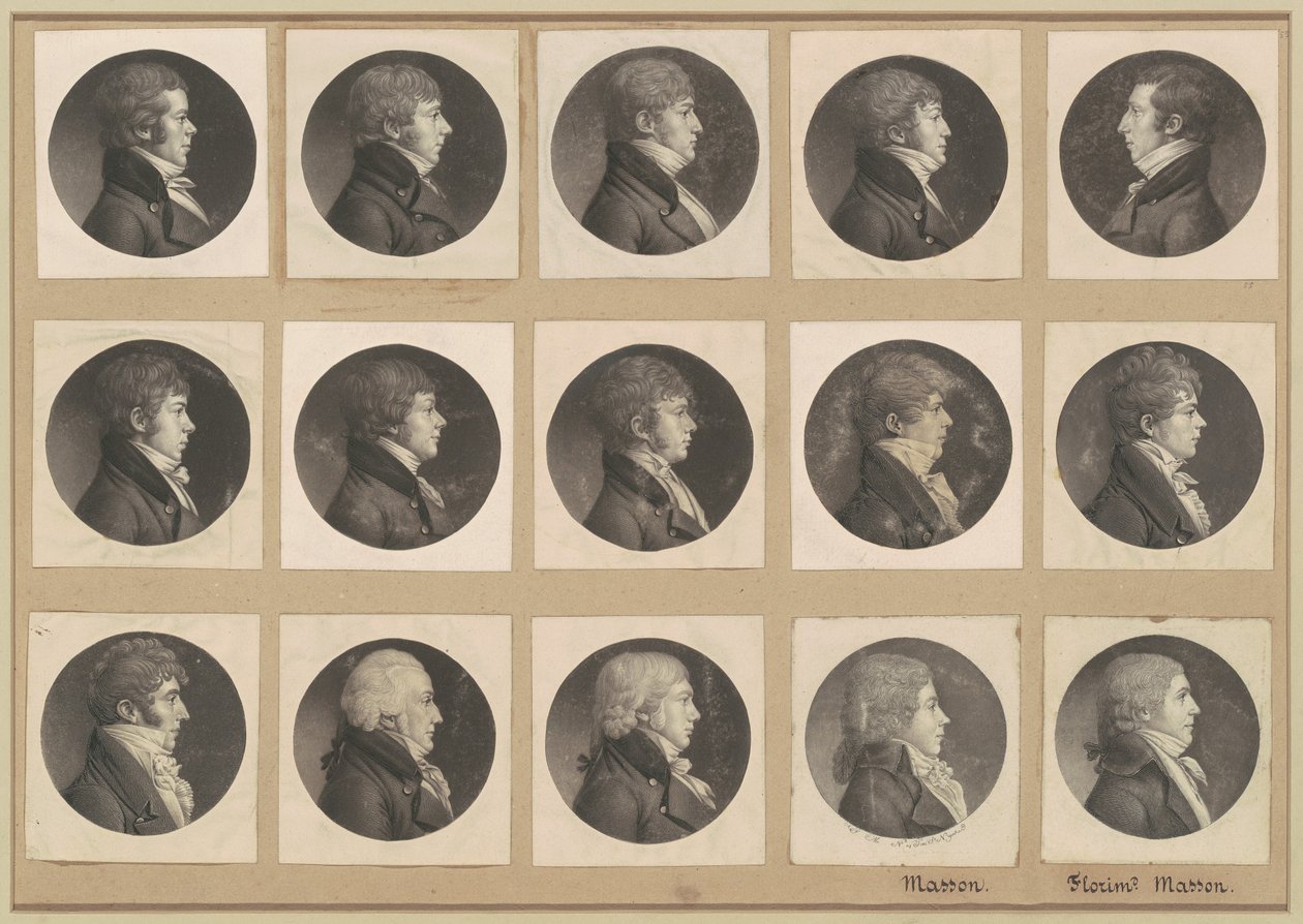 Collezione di ritratti di Saint-Mémin, Gruppo 55 da Charles B. J. Févret de Saint Mémin