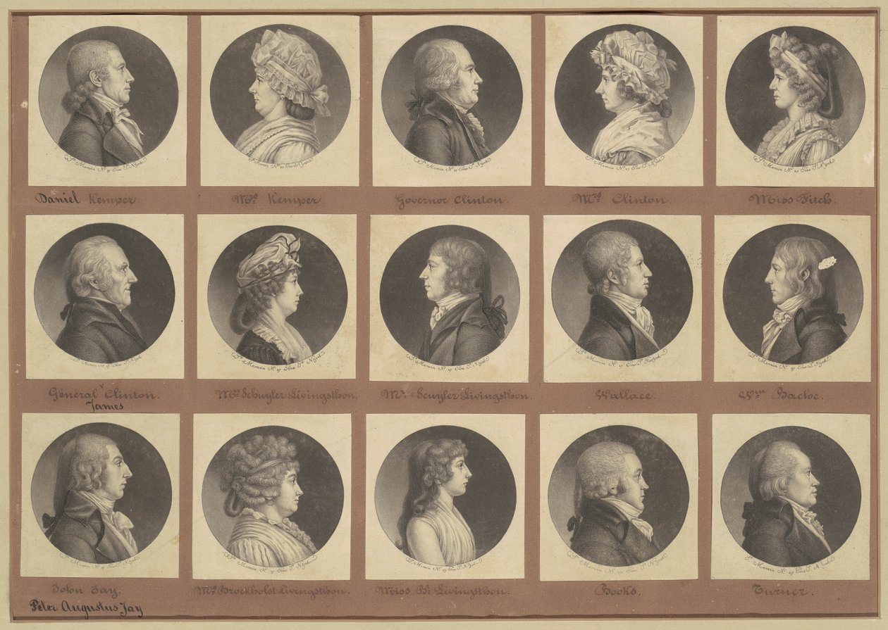 Collezione di ritratti di Saint-Mémin, Gruppo 5 da Charles B. J. Févret de Saint Mémin
