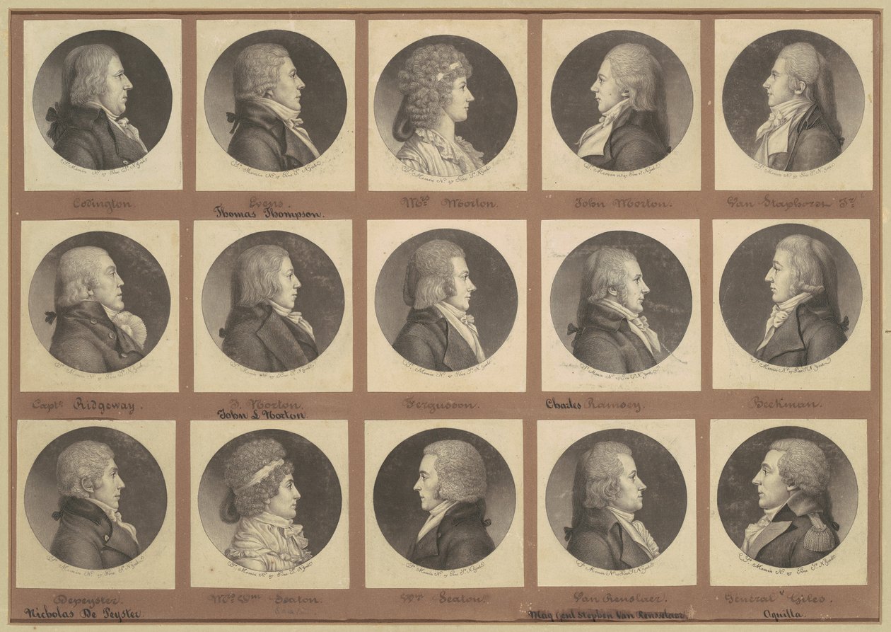 Collezione di ritratti di Saint-Mémin, Gruppo 6 da Charles B. J. Févret de Saint Mémin