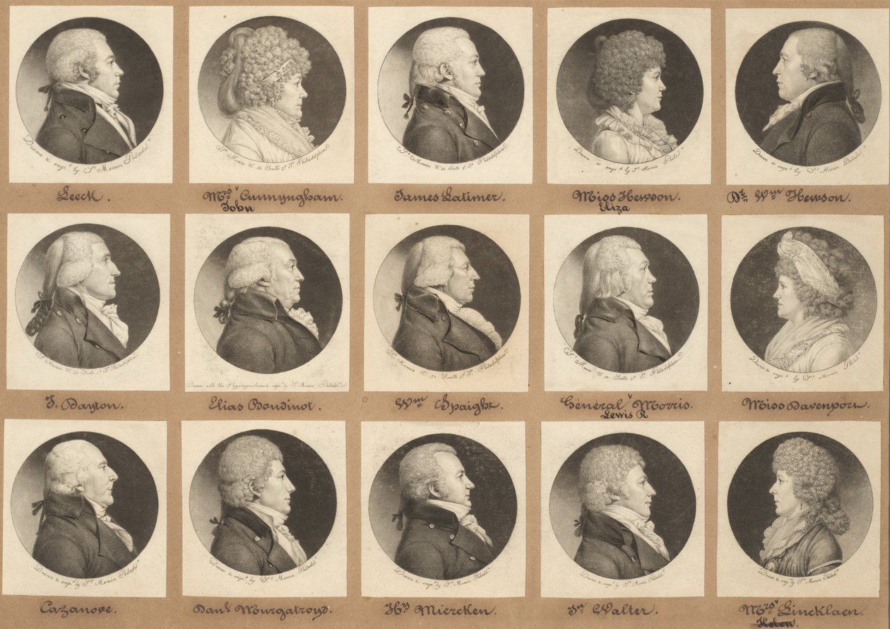 Collezione di ritratti Saint-Mémin, Gruppo 9 da Charles B. J. Févret de Saint Mémin