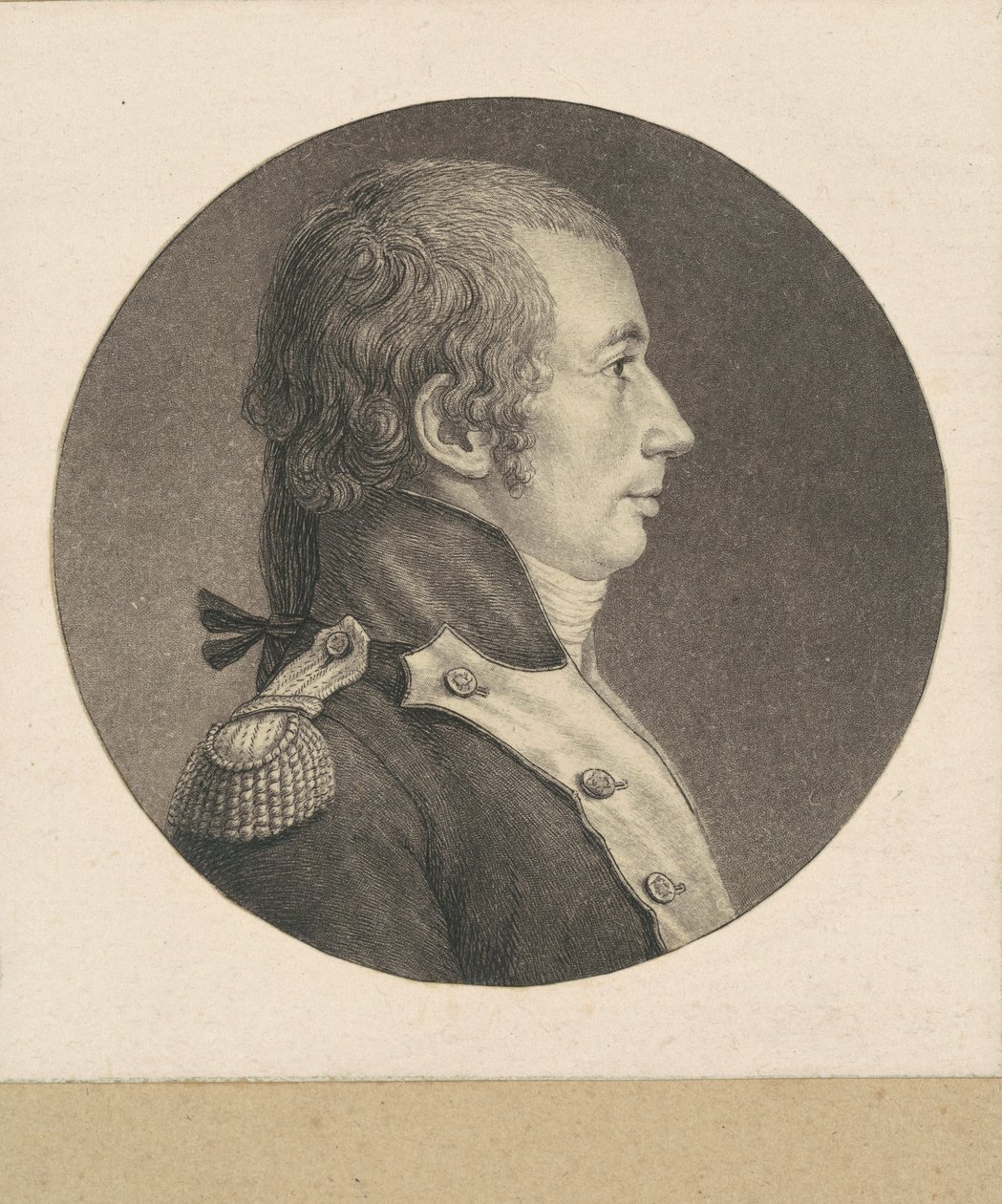 Colonnello non identificato della fanteria francese da Charles B. J. Févret de Saint Mémin