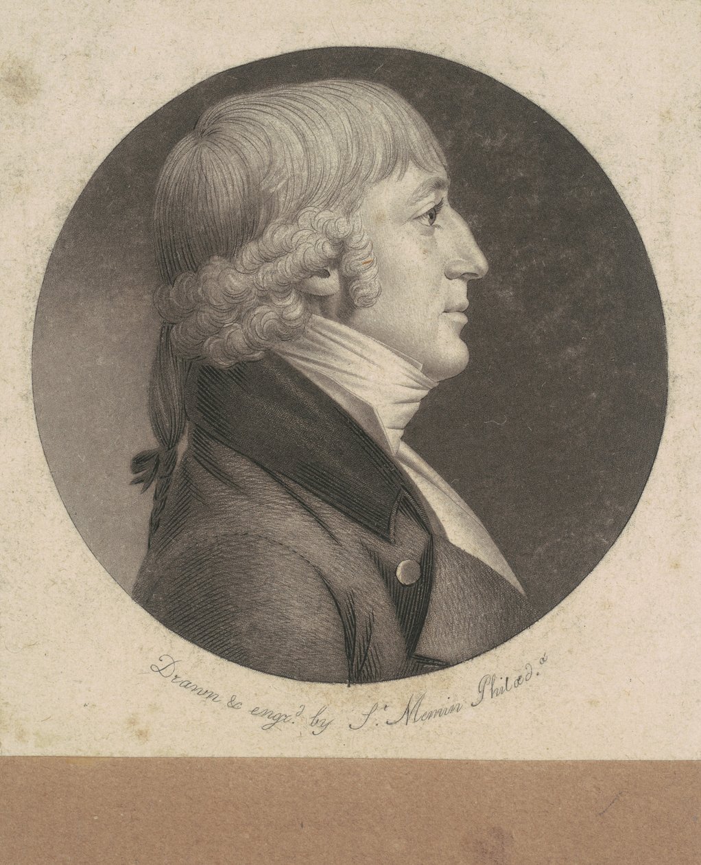 Uomo non identificato da Charles B. J. Févret de Saint Mémin