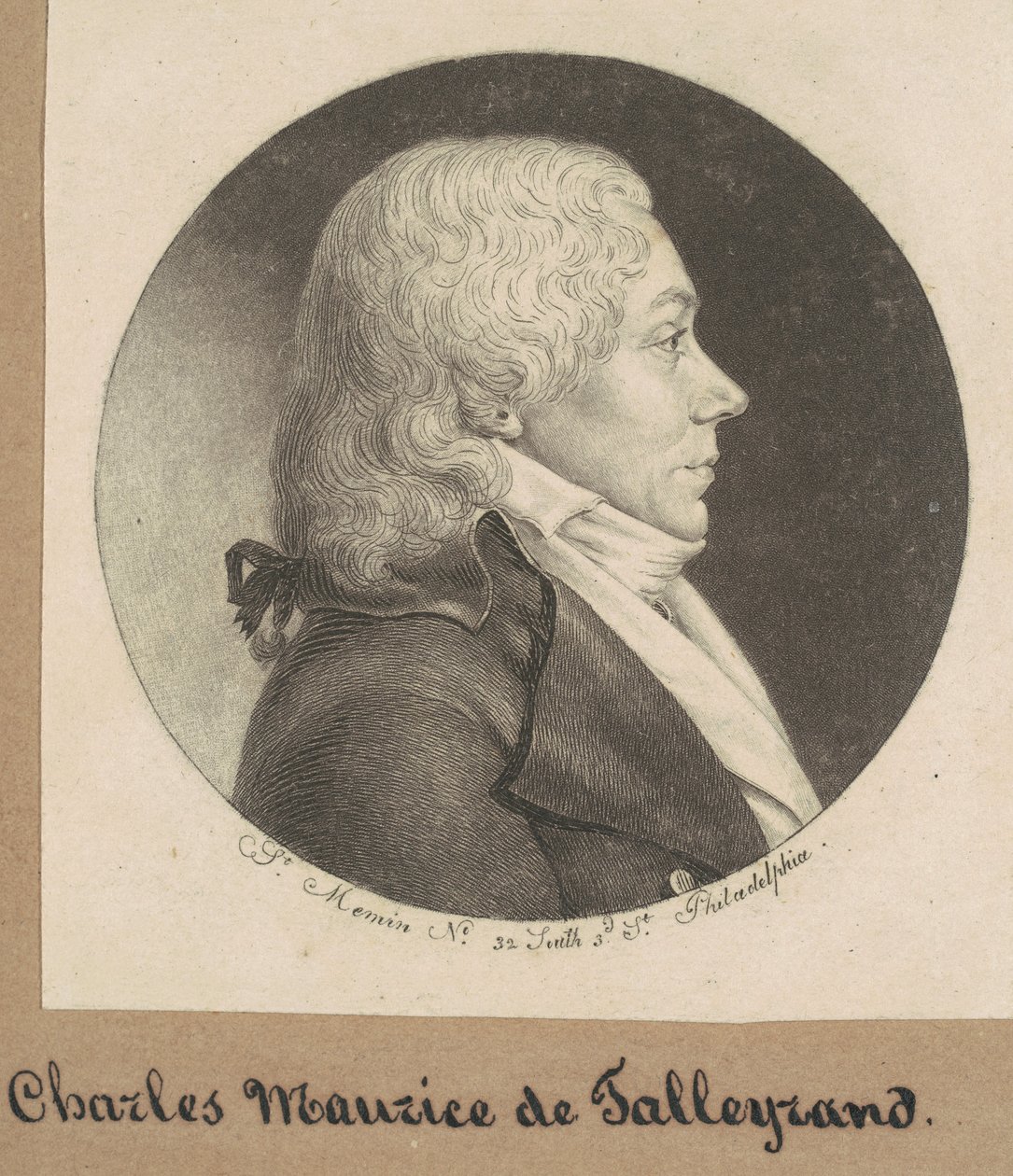 Uomo non identificato da Charles B. J. Févret de Saint Mémin