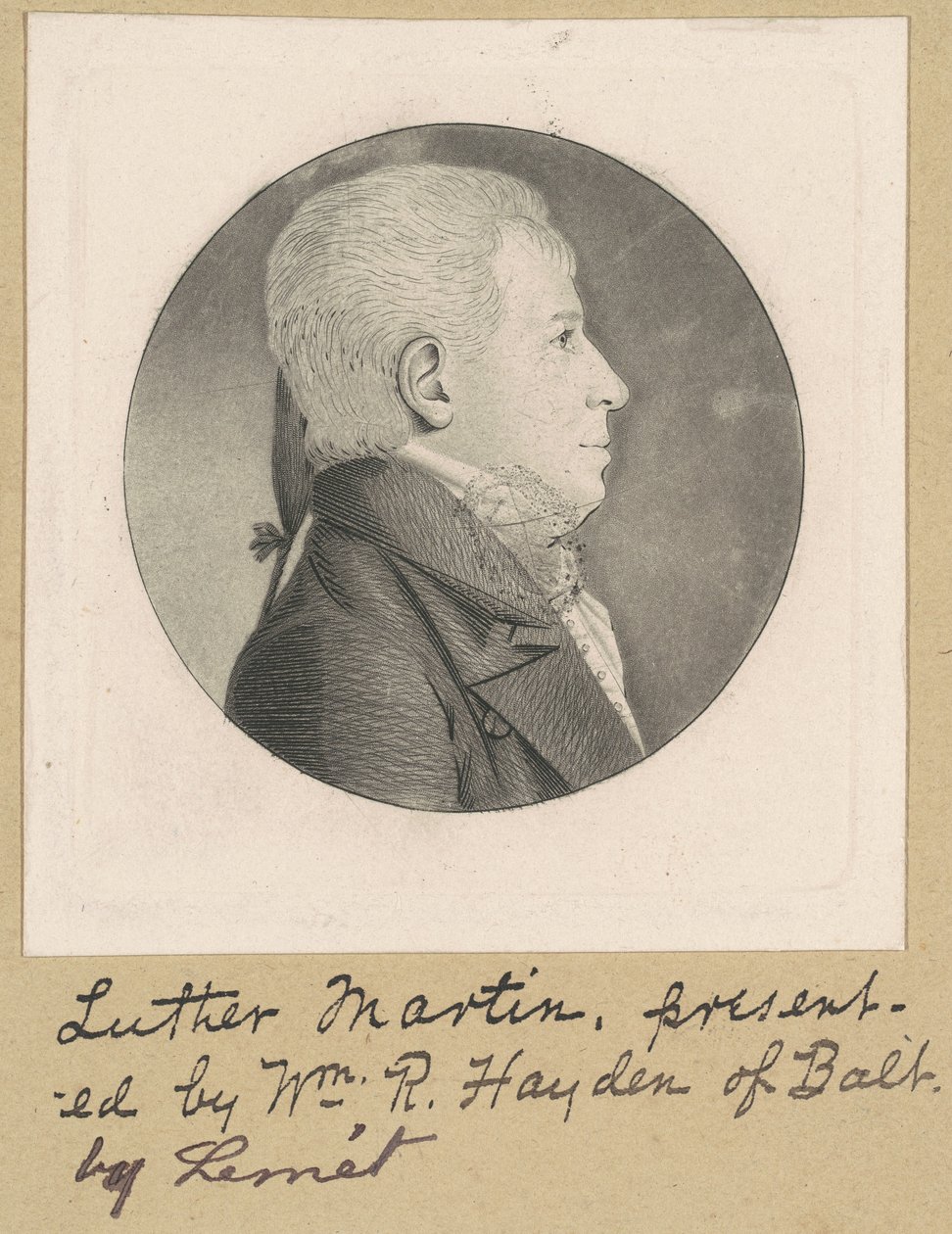 Uomo non identificato da Charles B. J. Févret de Saint Mémin