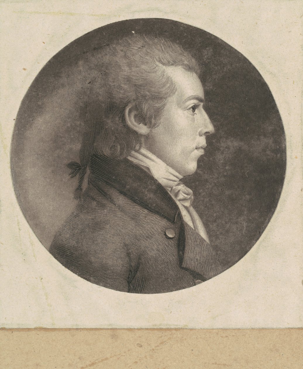 Uomo Non Identificato da Charles B. J. Févret de Saint Mémin