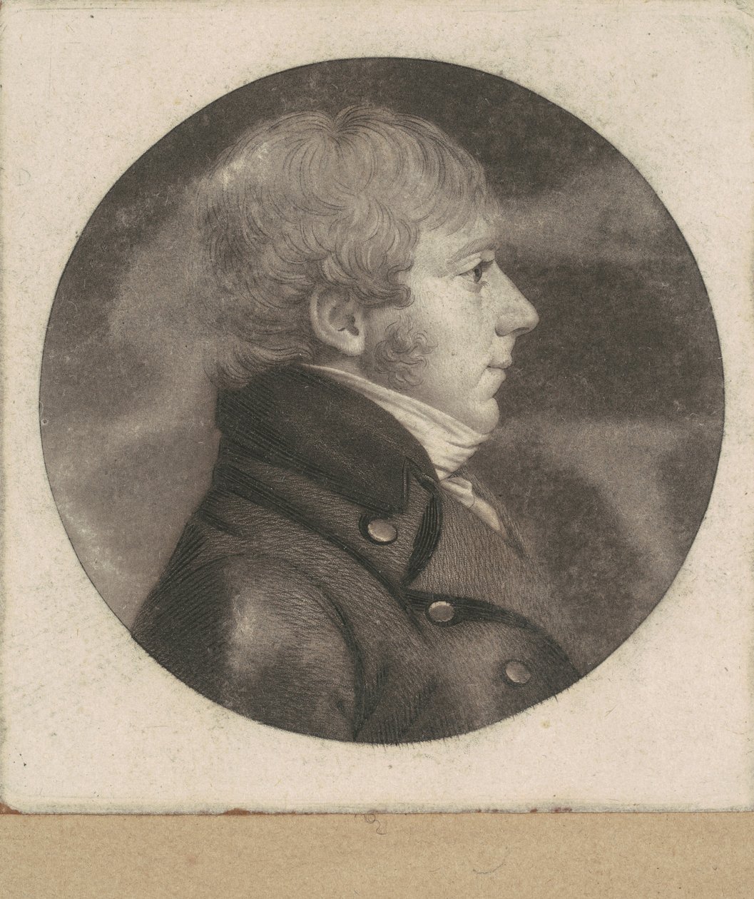 Uomo Non Identificato da Charles B. J. Févret de Saint Mémin