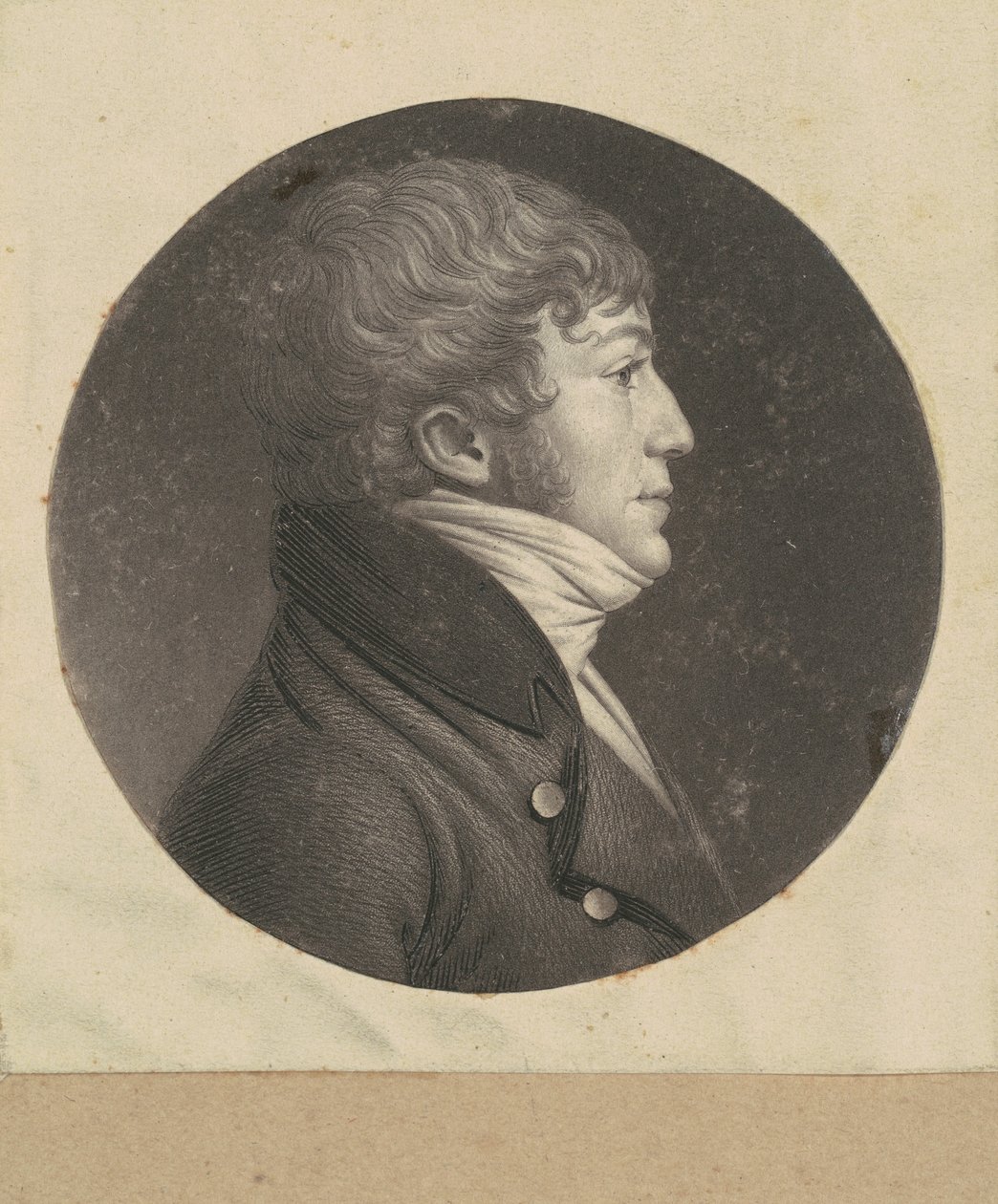 Uomo non identificato da Charles B. J. Févret de Saint Mémin